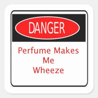 Danger Perfume Makes Me Wheeze Sticker