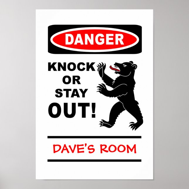 Danger poster - customise! (Front)