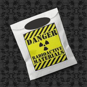 DANGER RADIOACTIVE MATERIALS Trick Or Treat Favour Bag