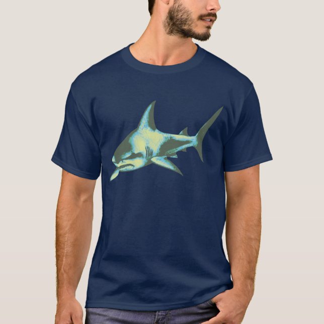 danger, sharks, caution T-Shirt (Front)