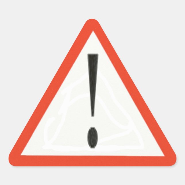 Danger sign Sticker (Front)