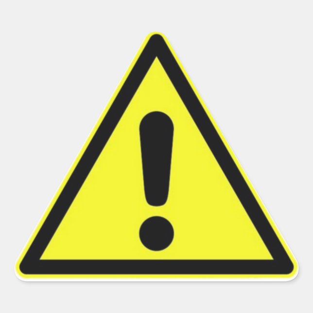 Danger Sign Sticker (Front)