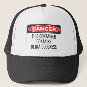 danger sign trucker hat