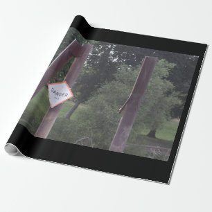Danger Sign Wrapping Paper