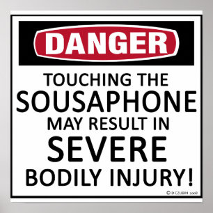 Danger Sousaphone Poster
