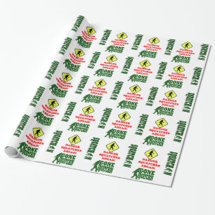 Danger Squatches ahead Wrapping Paper