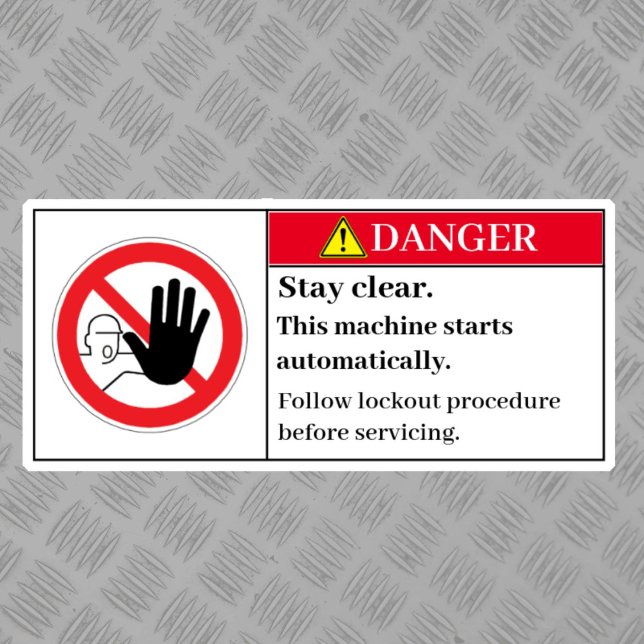 Danger Stay Clear Label (Creator Uploaded)