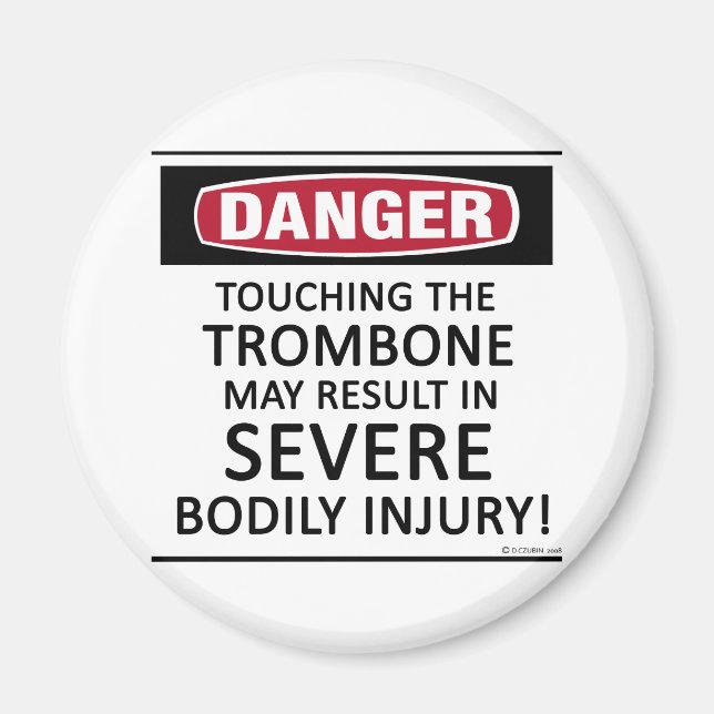 Danger Trombone Magnet (Front)
