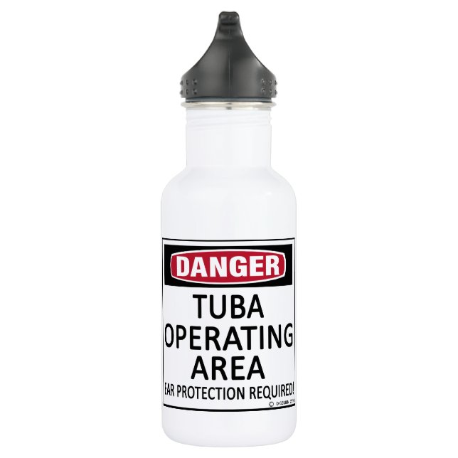 Danger, Tuba Operating Area 532 Ml Water Bottle (Right)