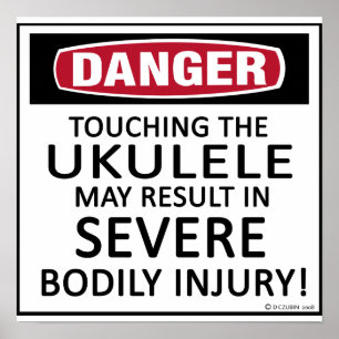 Danger Ukulele Poster