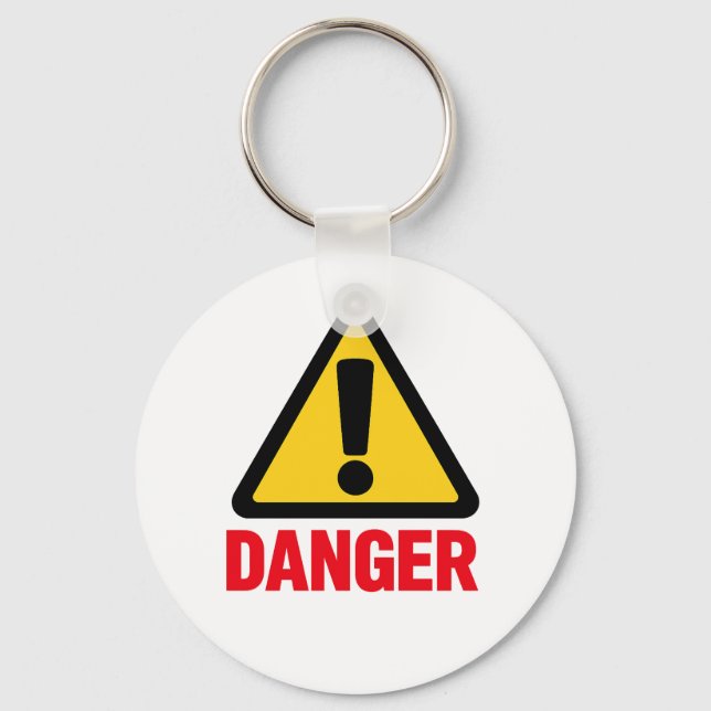 DANGER – Warning Sign Design Key Ring (Front)