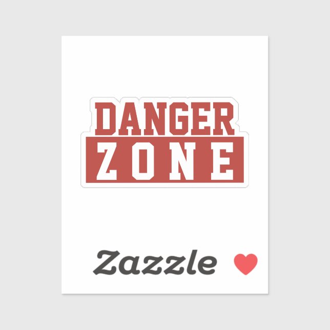 Danger Zone / Minimalist Modern Plain Red White (Sheet)