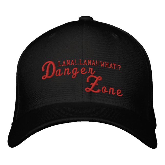 Danger Zone Red Archer Flexfit Embroidered Hat (Front)