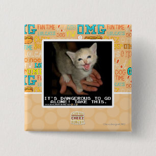 Dangerous 15 Cm Square Badge