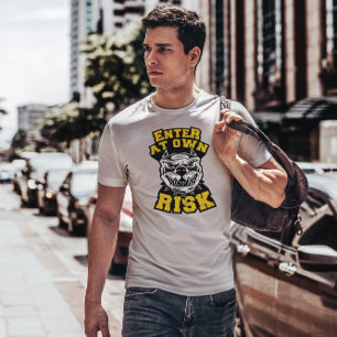 Dangerous Dog Animal Badge T-Shirt