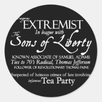 Dangerous Extremist: 18th Century Style Poster