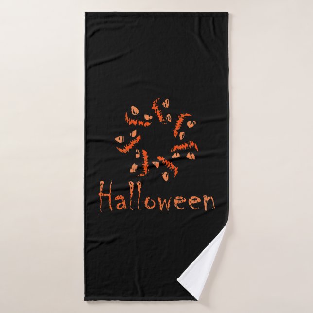 dangerous halloween, happy halloween bath towel (Bath Towel)