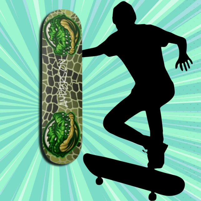Dangerous Happy Crocodiles   Skateboard (Original and best online Zazzle skateboard shop- Urban Warrior)