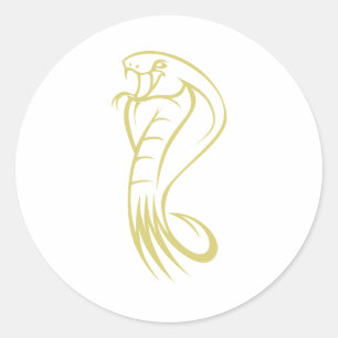 Dangerous King Cobra Classic Round Sticker