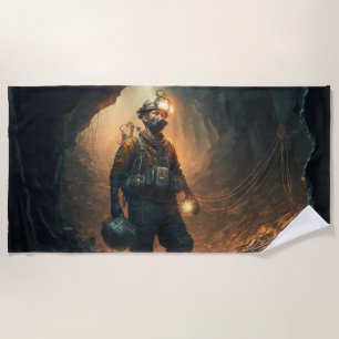 Dangerous Mines Beach Towel