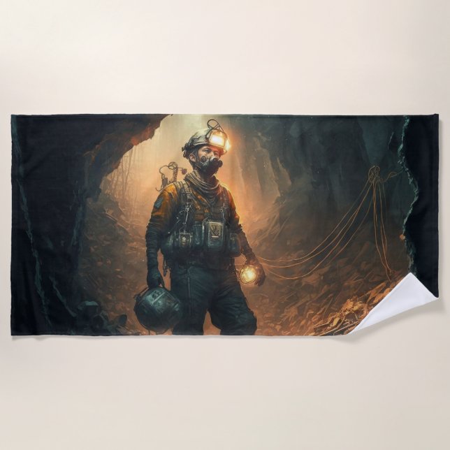 Dangerous Mines Beach Towel (Front)