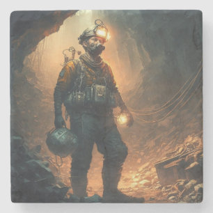 Dangerous Mines Stone Coaster