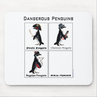 dangerous penguins mouse pad
