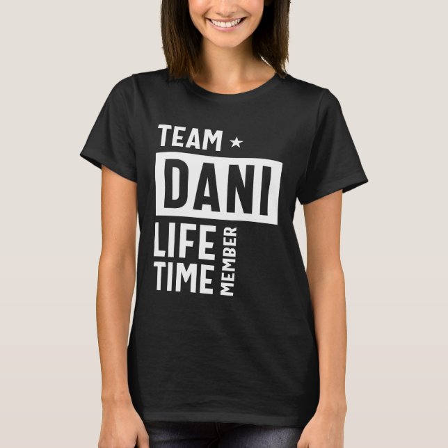 Dani Personalised Name Birthday Gift T-Shirt (Front)