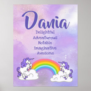 Dania Name Poster