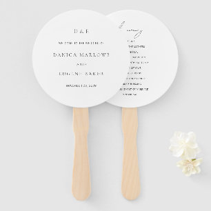 Danica Classic Elegant Wedding Program Hand Fan