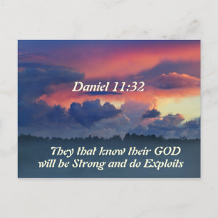 Daniel 11:32 Bible Verse Postcard