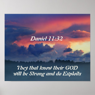 Daniel 11:32 Bible Verse Poster