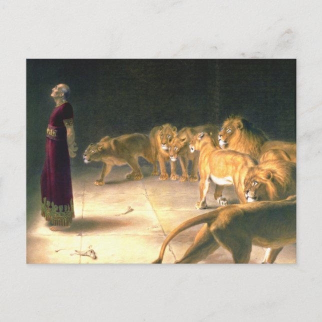 Daniel Answer To King In Lions Den Briton Riviere Postcard (Front)