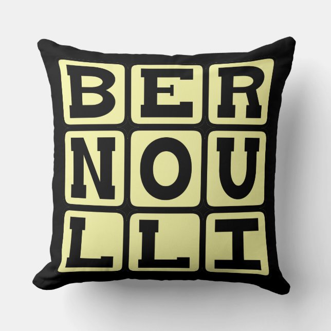 Daniel Bernoulli, of the Bernoulli Principle Cushion (Front)