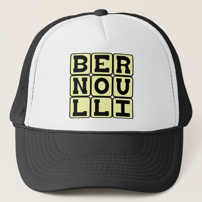 Daniel Bernoulli, of the Bernoulli Principle Trucker Hat (Front)