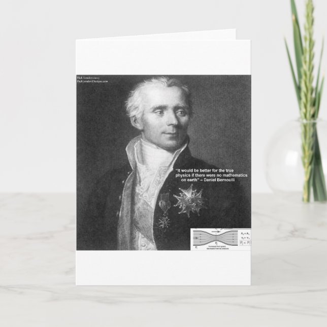 Daniel Bernoulli True Physics Quote Gifts & Cards (Front)
