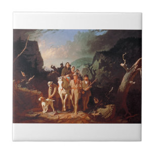 Daniel Boone escorting settlers  Ceramic Tile