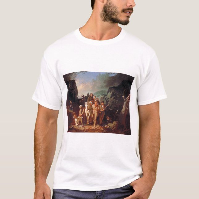 Daniel Boone Escorting Settlers Men's T-Shirt (Front)
