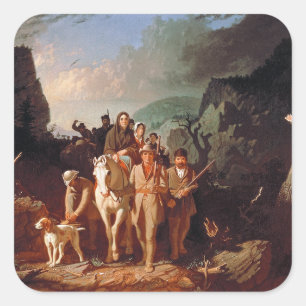Daniel Boone escorting settlers  Square Sticker