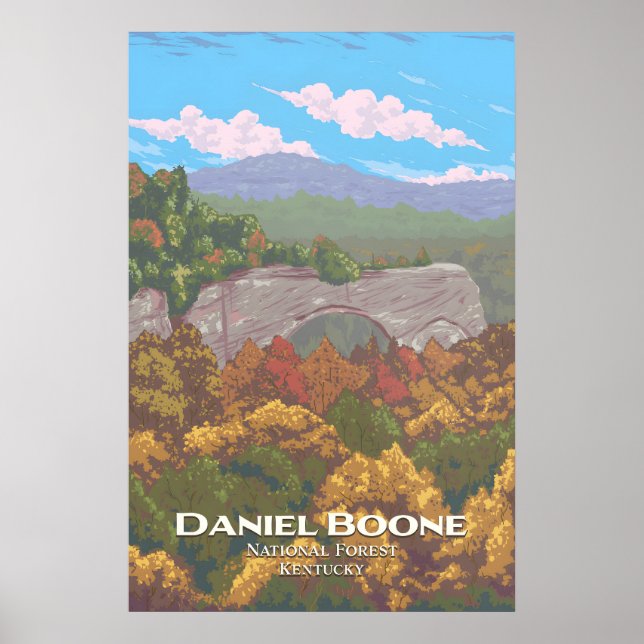Daniel Boone National Forest Travel Poster (Front)