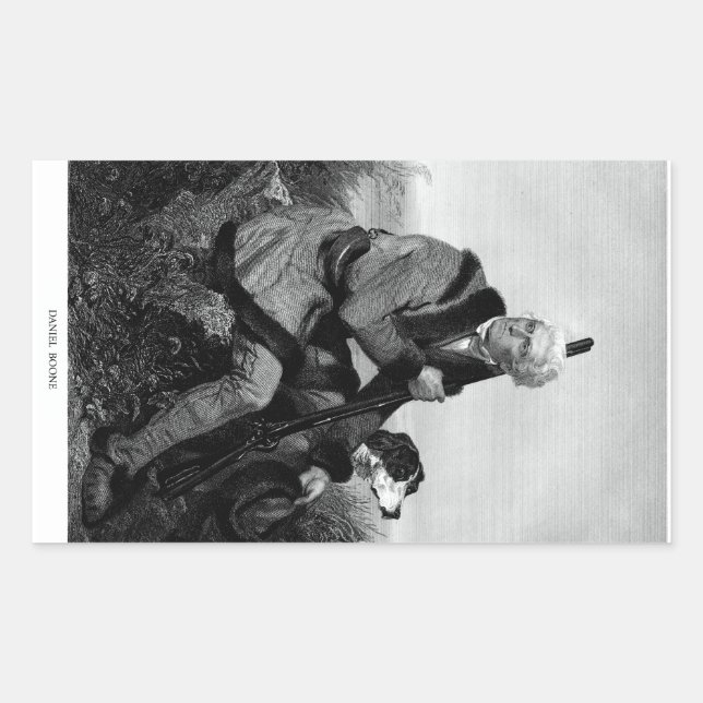 Daniel Boone Rectangular Sticker (Front)