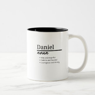 Daniel, Boy Personalized Name Definition Two-Tone Coffee Mug