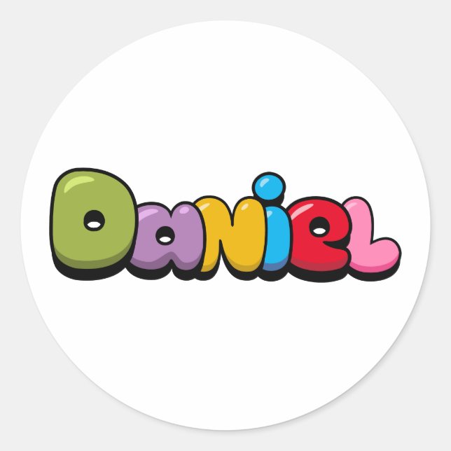 Daniel Classic Round Sticker (Front)