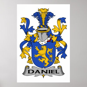 Daniel Family Crest Poster