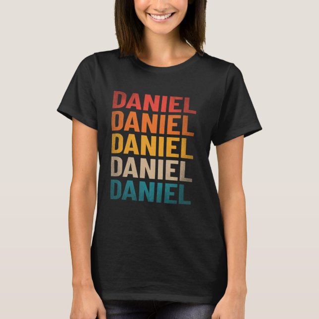 Daniel First Name Shirt Vintage Daniel Name (Front)