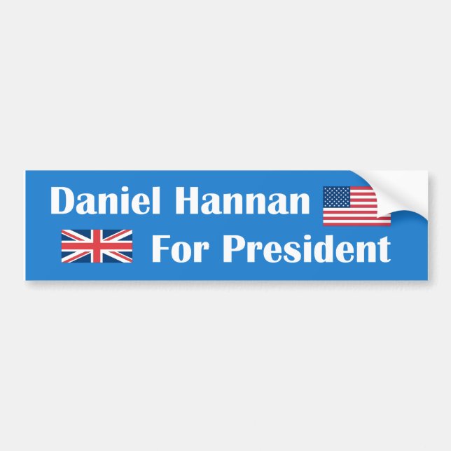 Daniel Hannan For President Bumper Sticker (Front)