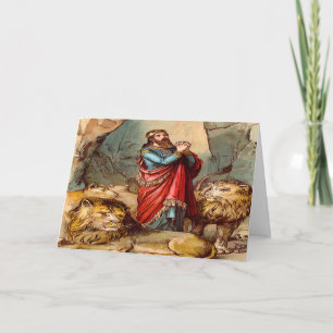 Daniel in the lion`s den Greeting card 2