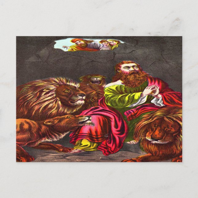 Daniel in the lion`s den postcard (Front)