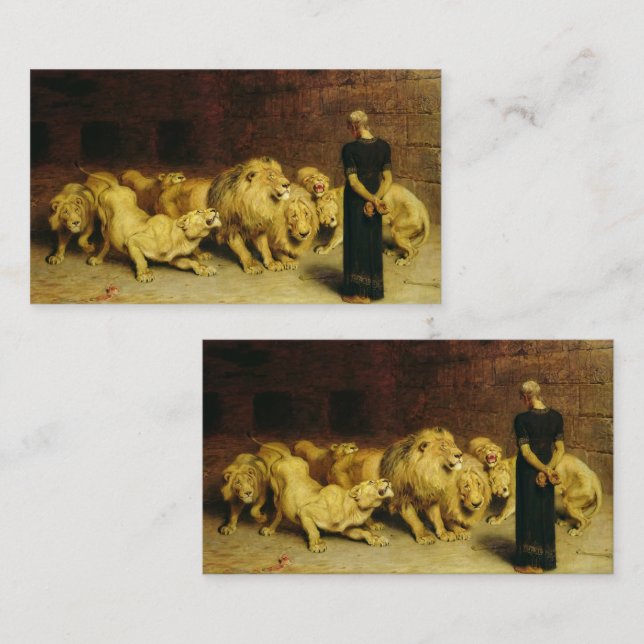 Daniel in the Lions' Den, 1872 by Briton Riviere Enclosure Card (Front/Back)