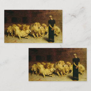 Daniel in the Lions' Den, 1872 by Briton Riviere Enclosure Card